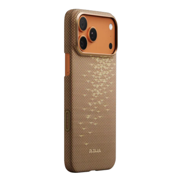 iPhone17pro-Lucid-Blue-pitatap.png PITAKA Golden Glint (PitaTap™) Edge Case - Image 1