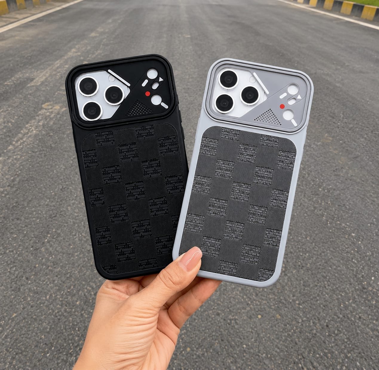 WhatsApp-Image-2026-07-22-at-10.06.18-PM-1.jpeg Luxury Textured Shield iPhone Case – Premium Slim Protective Cover with Modern Camera Accent - Image 1